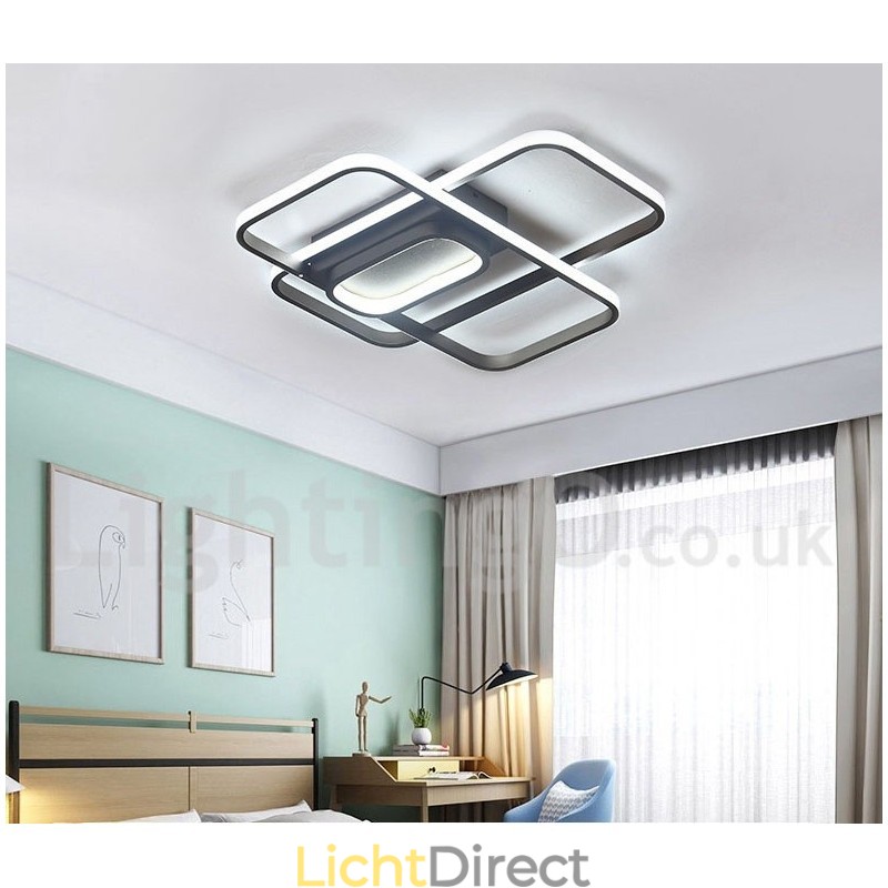 Moderne eigentijdse aluminium schilderij plafondlamp inbouwlamp met afstandsbediening dimmer kan ook worden gebruikt als wandlamp