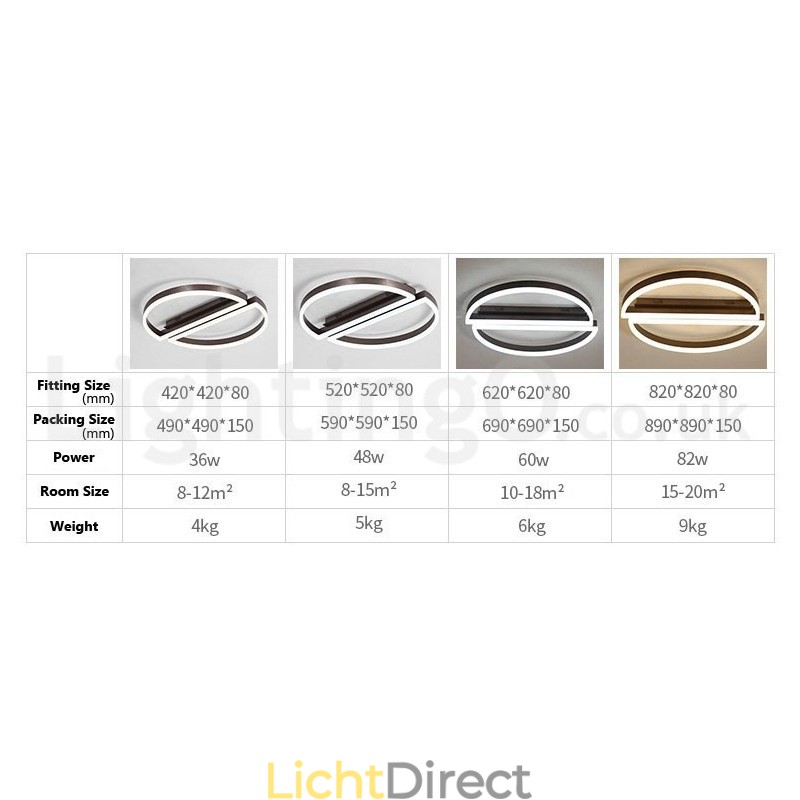 Ronde moderne eigentijdse aluminium plafondlamp, inbouwlamp met afstandsbediening en dimmer. Kan ook als wandlamp worden gebruikt.
