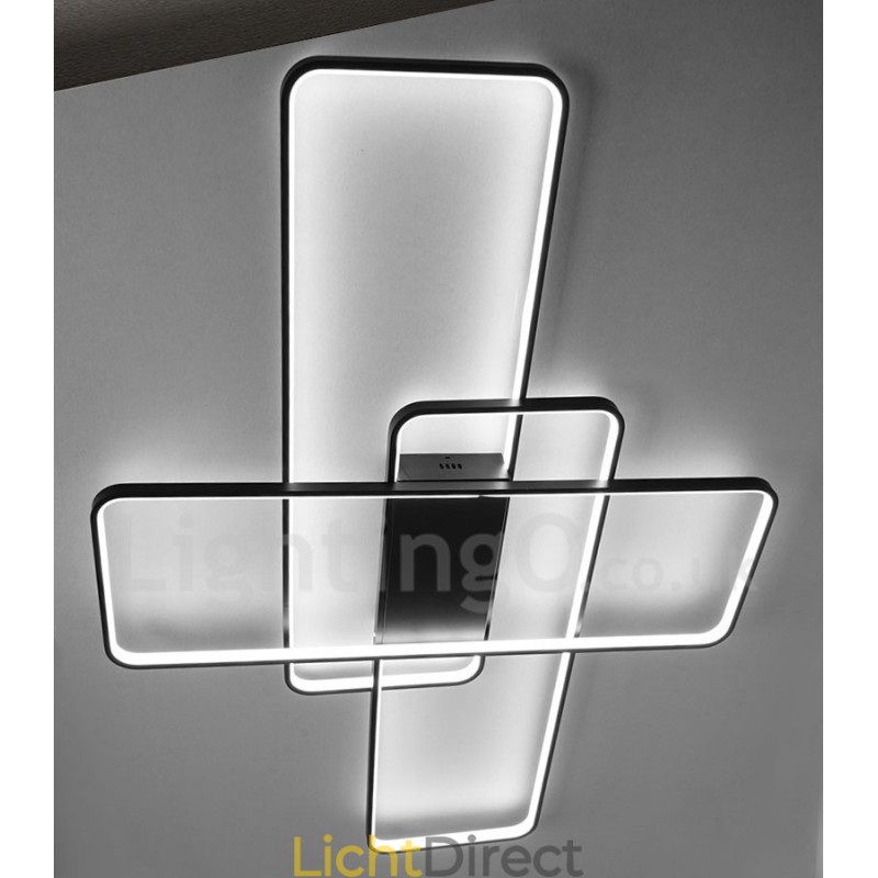 Moderne eigentijdse aluminium schilderij plafondlamp inbouw wandlamp met afstandsbediening dimmer voor woonkamer slaapkamer kan ook worden gebruikt als wandlamp
