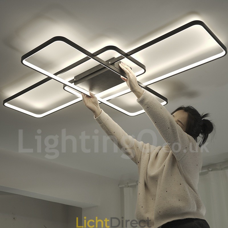 Moderne eigentijdse aluminium schilderij plafondlamp inbouw wandlamp met afstandsbediening dimmer voor woonkamer slaapkamer kan ook worden gebruikt als wandlamp