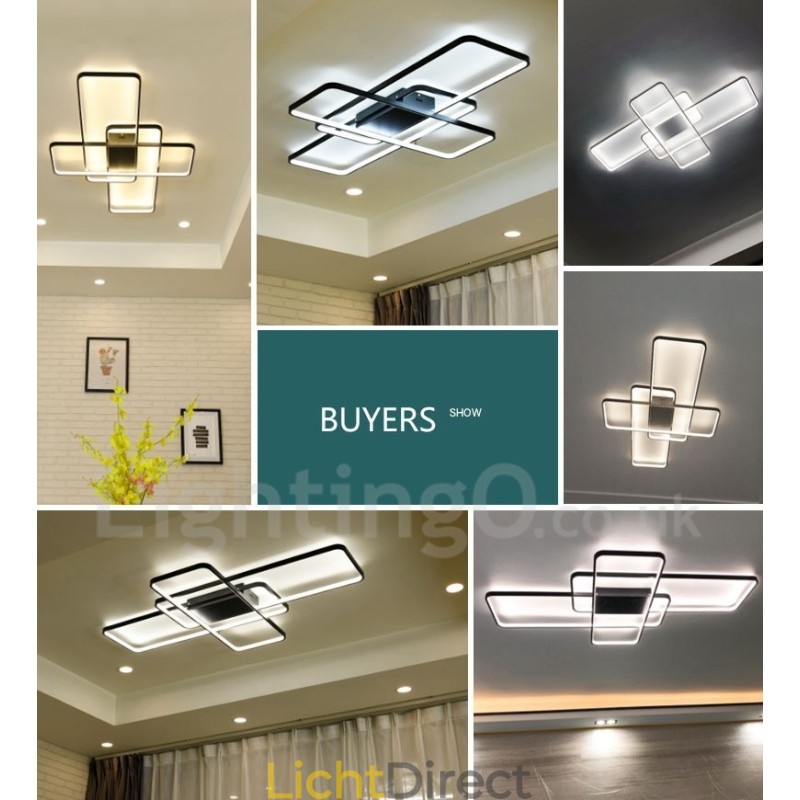 Moderne eigentijdse aluminium schilderij plafondlamp inbouw wandlamp met afstandsbediening dimmer voor woonkamer slaapkamer kan ook worden gebruikt als wandlamp