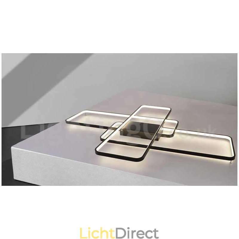 Moderne eigentijdse aluminium schilderij plafondlamp inbouw wandlamp met afstandsbediening dimmer voor woonkamer slaapkamer kan ook worden gebruikt als wandlamp