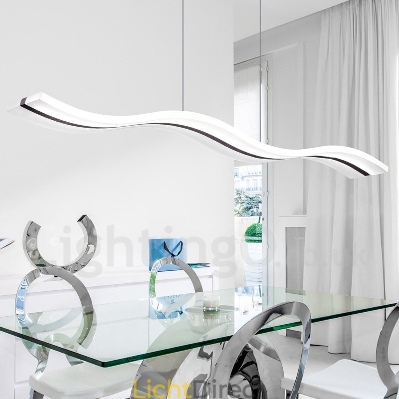 Dimbare lineaire hanglamp met afstandsbediening, modern design
