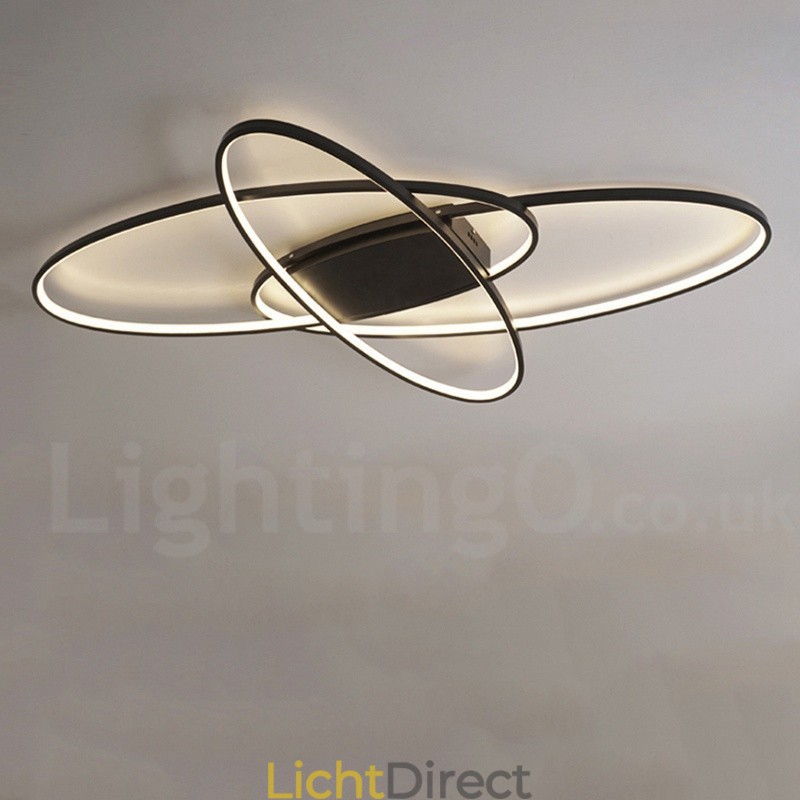 Dimbare ovale moderne eigentijdse aluminium plafondlamp, inbouwlamp voor woonkamer, slaapkamer, kan ook als wandlamp worden gebruikt