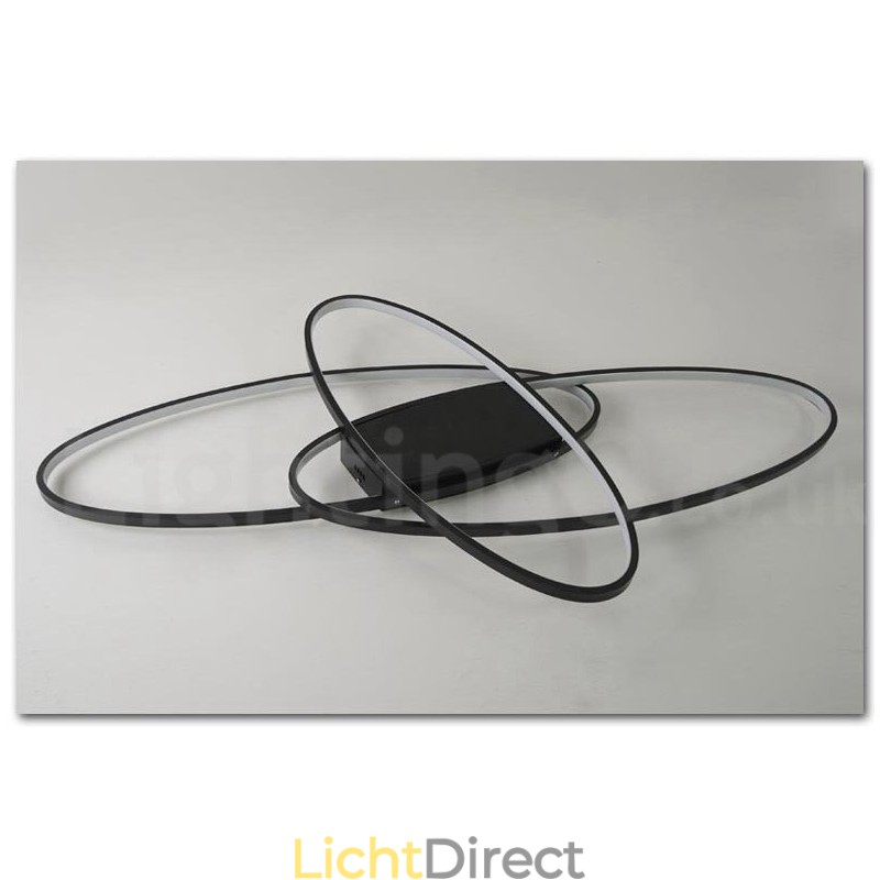 Dimbare ovale moderne eigentijdse aluminium plafondlamp, inbouwlamp voor woonkamer, slaapkamer, kan ook als wandlamp worden gebruikt