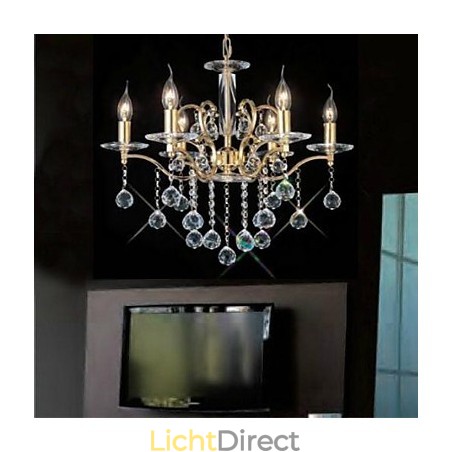 Traditionele klassieke kristallen gouden metalen kroonluchter Traditionele klassieke kristallen gouden metalen kroonluchter