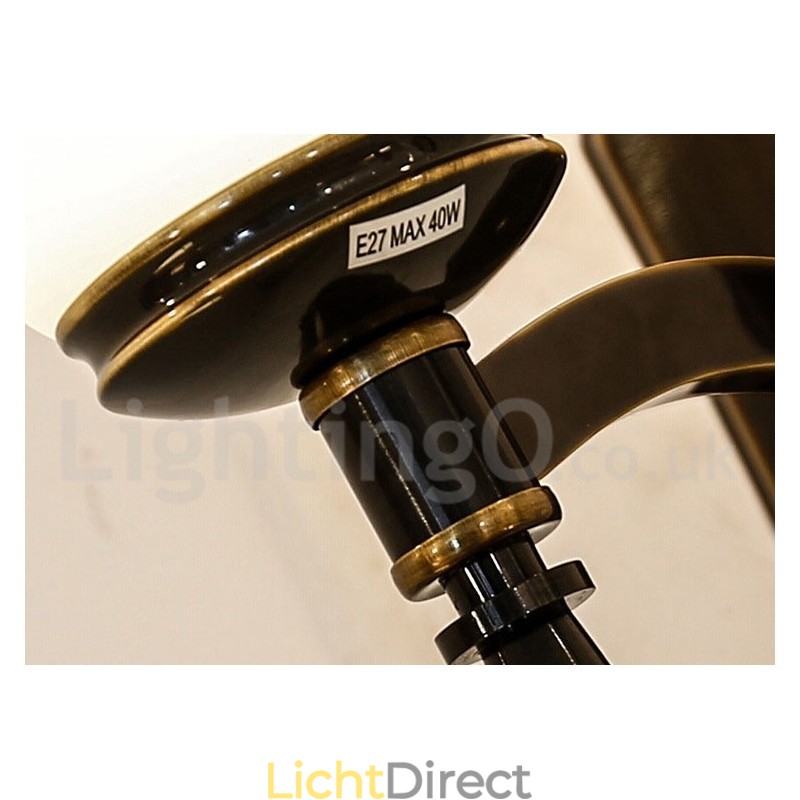 Puur messing luxe rustieke retro vintage messing stenen hanger kaars kroonluchter met glazen kappen