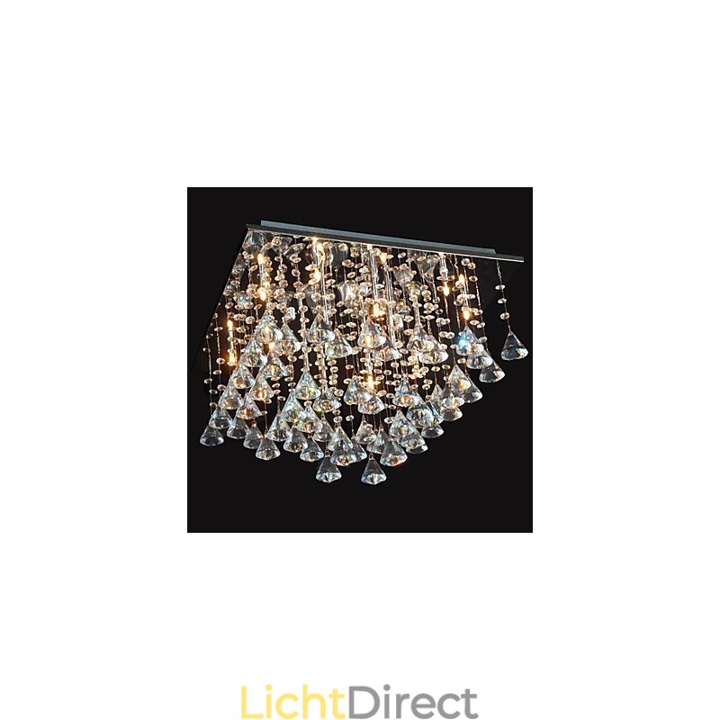 Traditionele klassieke kristallen chromen metalen kroonluchter