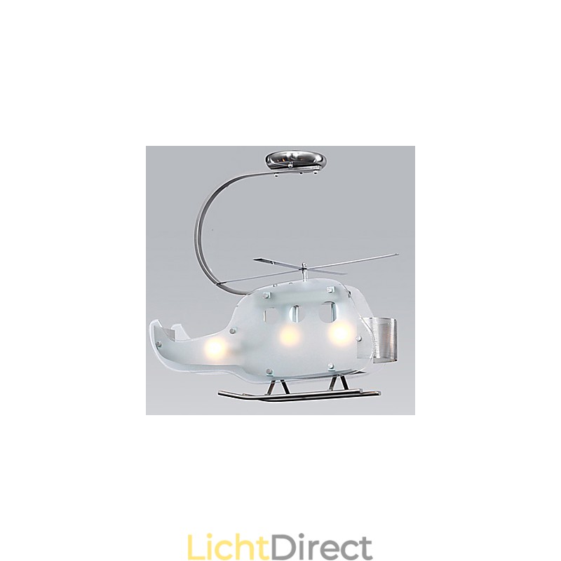 Eenvoudige kinderlamp Cartoon glazen helikopterlamp