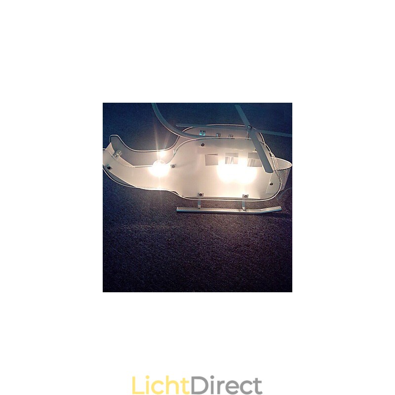 Eenvoudige kinderlamp Cartoon glazen helikopterlamp