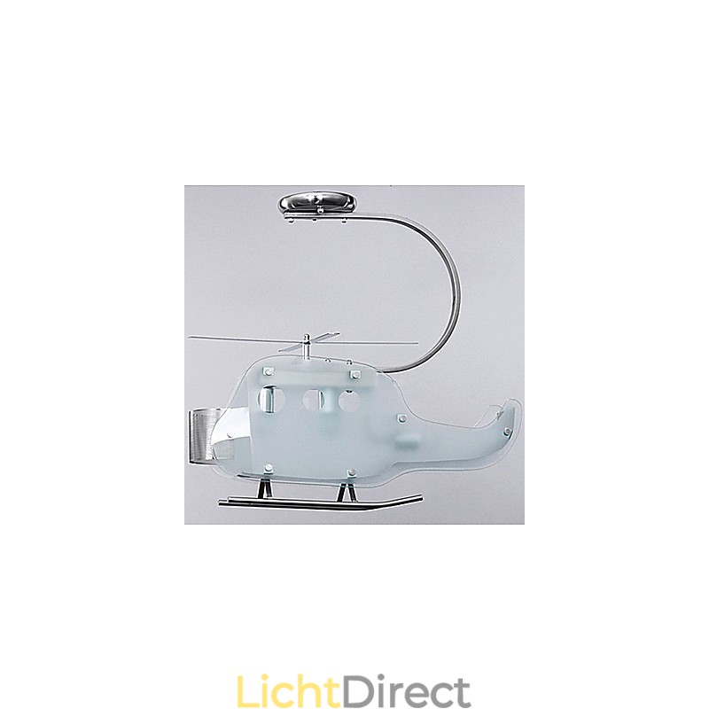 Eenvoudige kinderlamp Cartoon glazen helikopterlamp