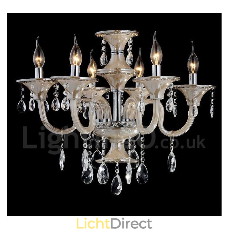 Kristal Luxe Moderne Hedendaagse Hangende Kaars Kroonluchter