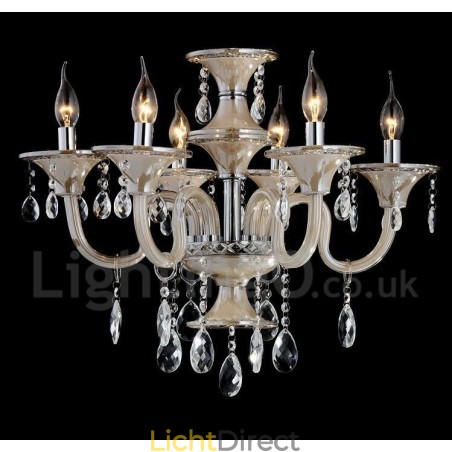 Kristal Luxe Moderne Hedendaagse Hangende Kaars Kroonluchter Kristal Luxe Moderne Hedendaagse Hangende Kaars Kroonluchter