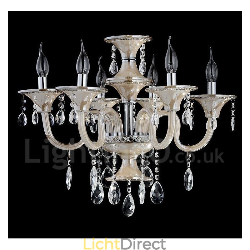 Kristal Luxe Moderne Hedendaagse Hangende Kaars Kroonluchter