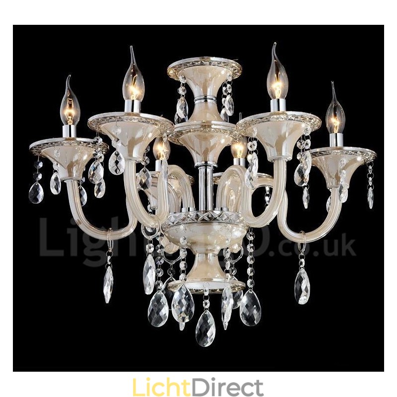 Kristal Luxe Moderne Hedendaagse Hangende Kaars Kroonluchter