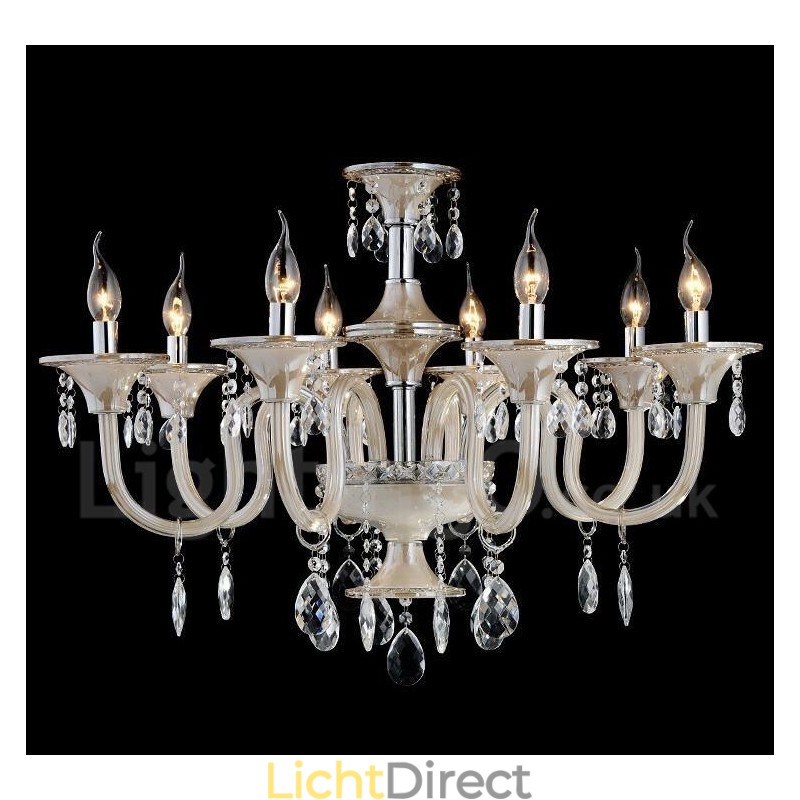 Kristal Luxe Moderne Hedendaagse Hangende Kaars Kroonluchter