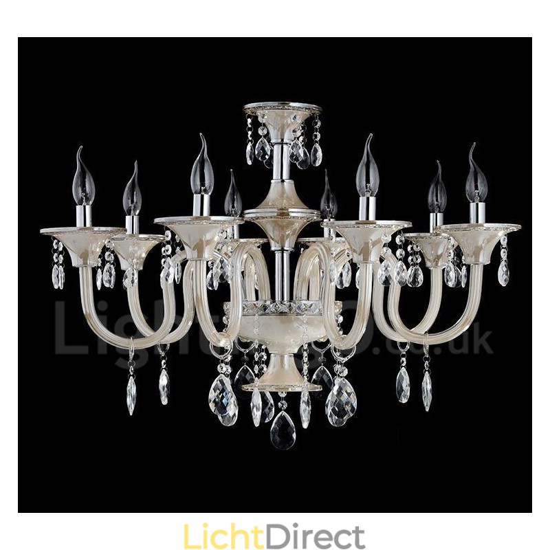 Kristal Luxe Moderne Hedendaagse Hangende Kaars Kroonluchter