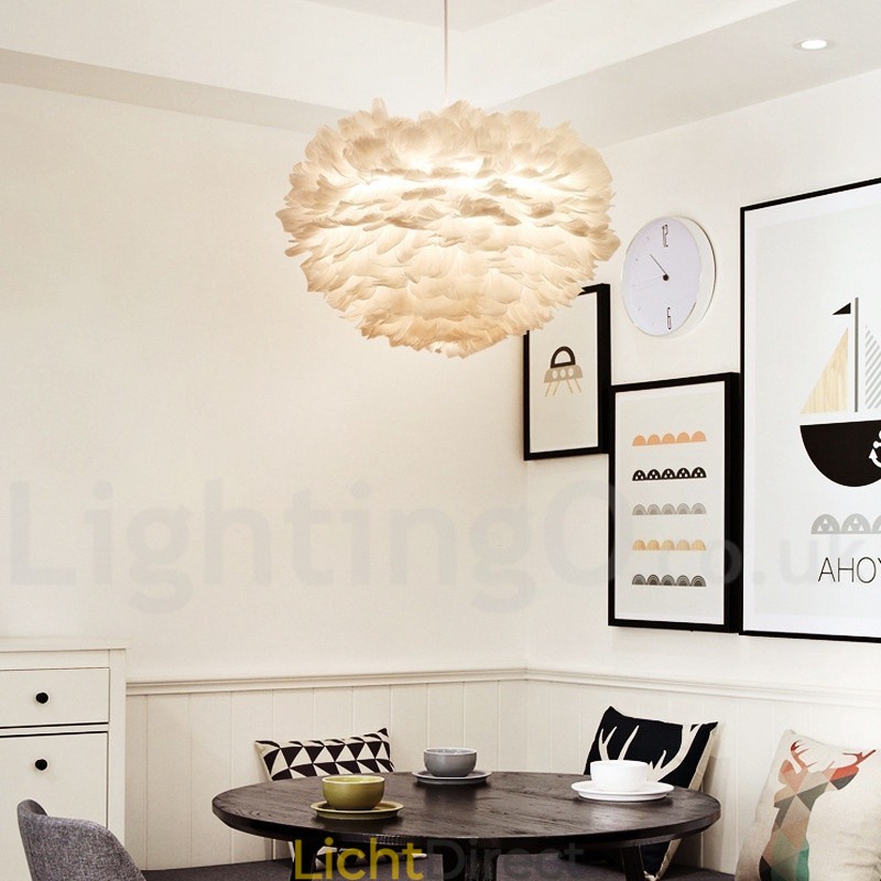 Multi Colours Feather Kroonluchter Moderne Hedendaagse Hanglamp