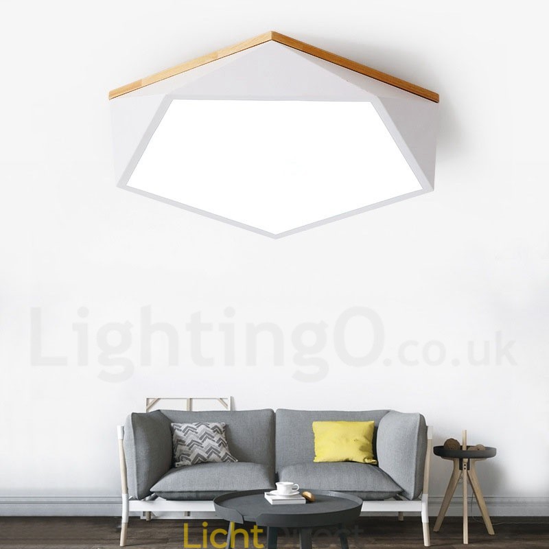 Dimbare Macaron Multi Colours Houten Plafondlamp met Acryl Kap Plafondlamp Scandinavische Stijl