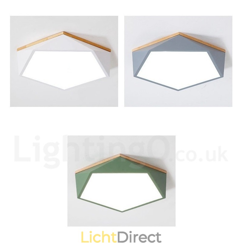 Dimbare Macaron Multi Colours Houten Plafondlamp met Acryl Kap Plafondlamp Scandinavische Stijl