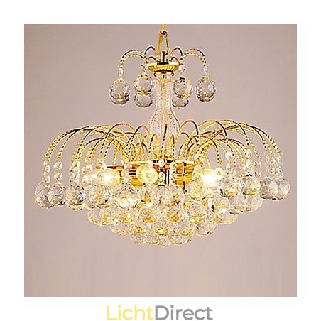 Europese stijl luxe 3-lichts kroonluchter met kristallen bollen Europese stijl luxe 3-lichts kroonluchter met kristallen bollen