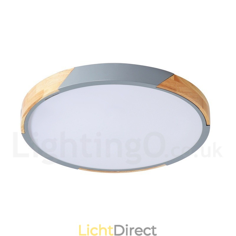 Dimbare Macaron Multi Colours Hout Ultradunne Plafondlamp met Acryl Kap Plafondlamp Scandinavische Stijl