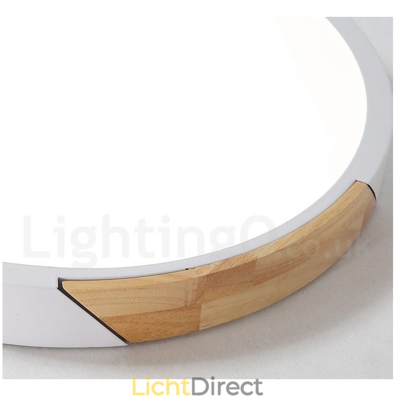 Dimbare Macaron Multi Colours Hout Ultradunne Plafondlamp met Acryl Kap Plafondlamp Scandinavische Stijl