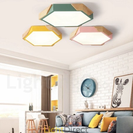 Dimbare Macaron Ultradunne Multi Colours Houten Plafondlamp met Acryl Kap Plafondlamp Scandinavische Stijl Dimbare Macaron Ultradunne Multi Colours Houten Plafondlamp met Acryl Kap Plafondlamp Scandinavische Stijl