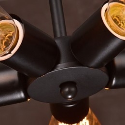 Hanglamp 4 lampen landelijke stijl smeedijzer
