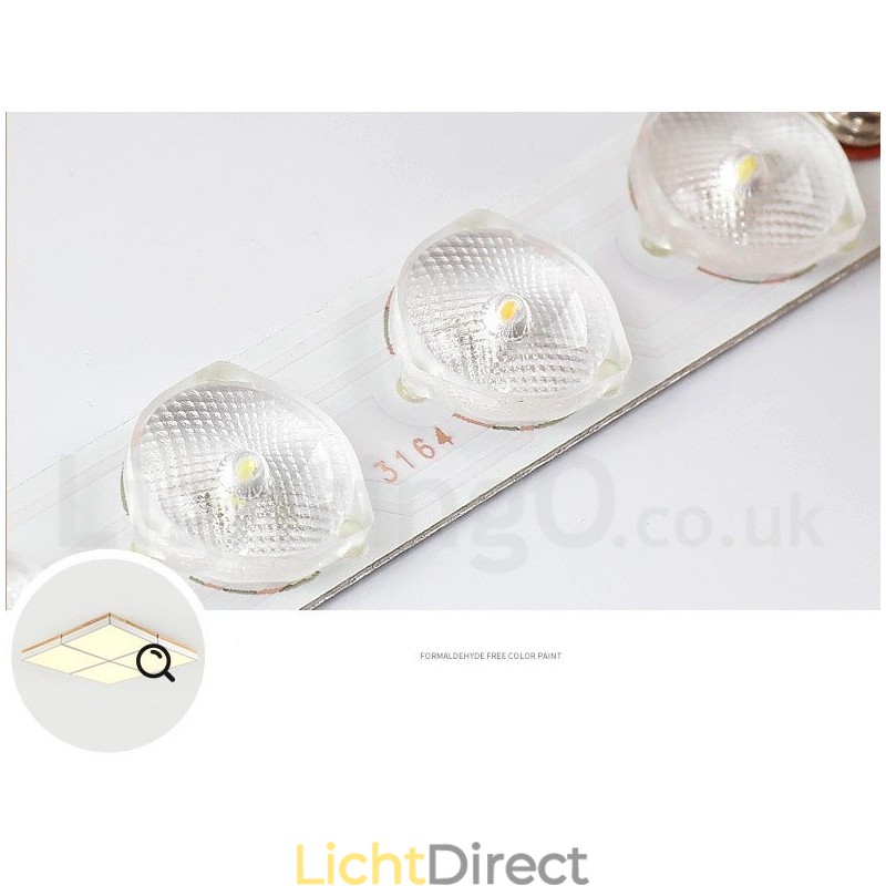 Grote vierkante dimbare Macaron ultradunne veelkleurige houten plafondlamp met acryl kap Plafondlamp Scandinavische stijl