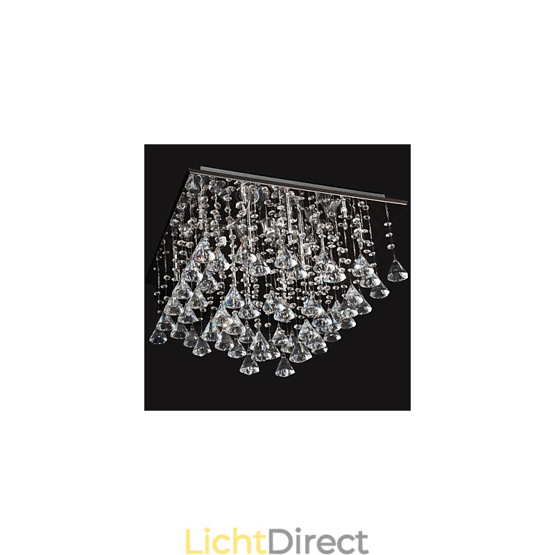 Traditionele klassieke kristallen chromen metalen kroonluchter