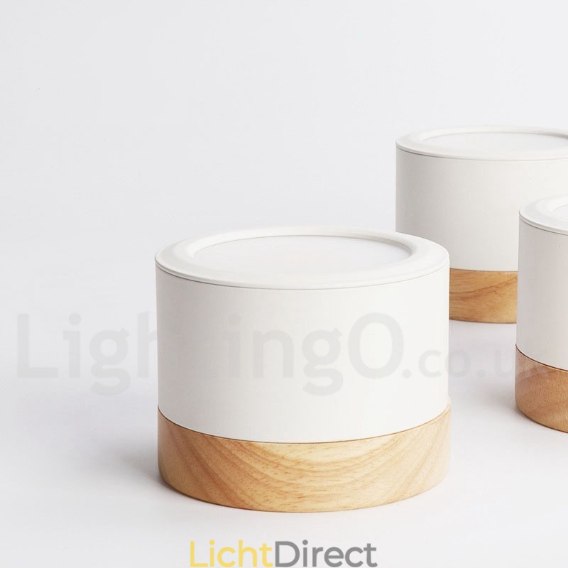 Houten moderne design mini plafondlamp met acryl kap speciaal voor Kan ook gebruikt worden als wandlamp