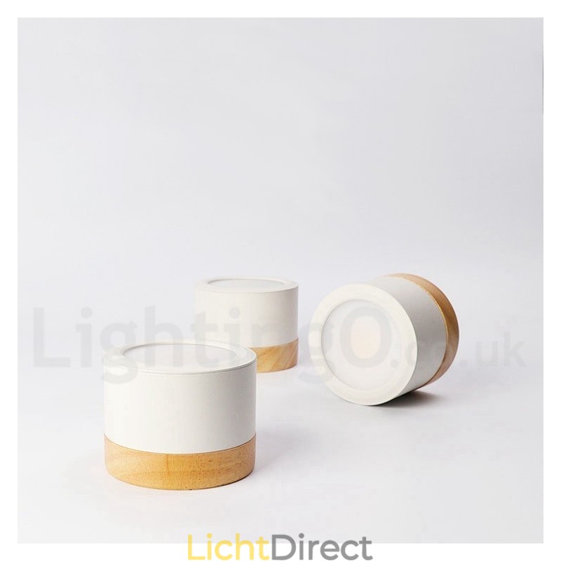 Houten moderne design mini plafondlamp met acryl kap speciaal voor Kan ook gebruikt worden als wandlamp