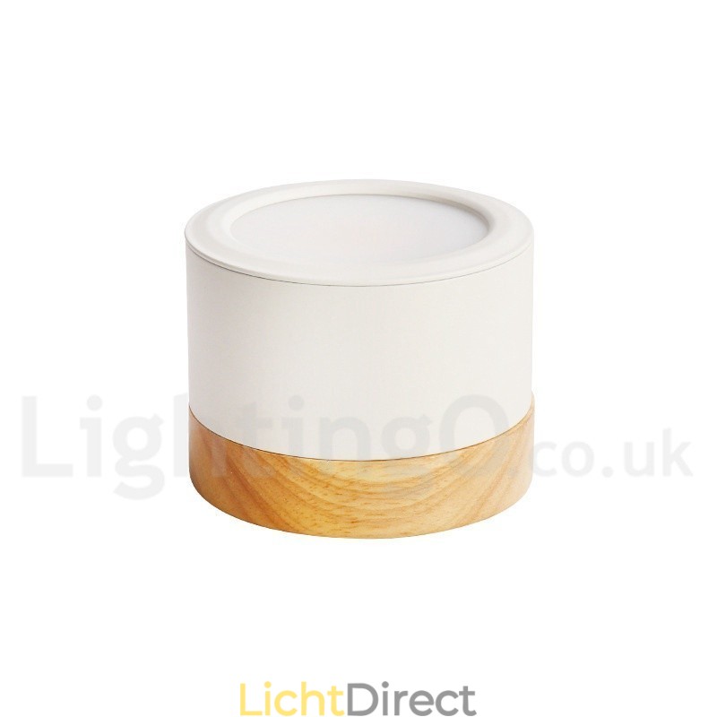 Houten moderne design mini plafondlamp met acryl kap speciaal voor Kan ook gebruikt worden als wandlamp