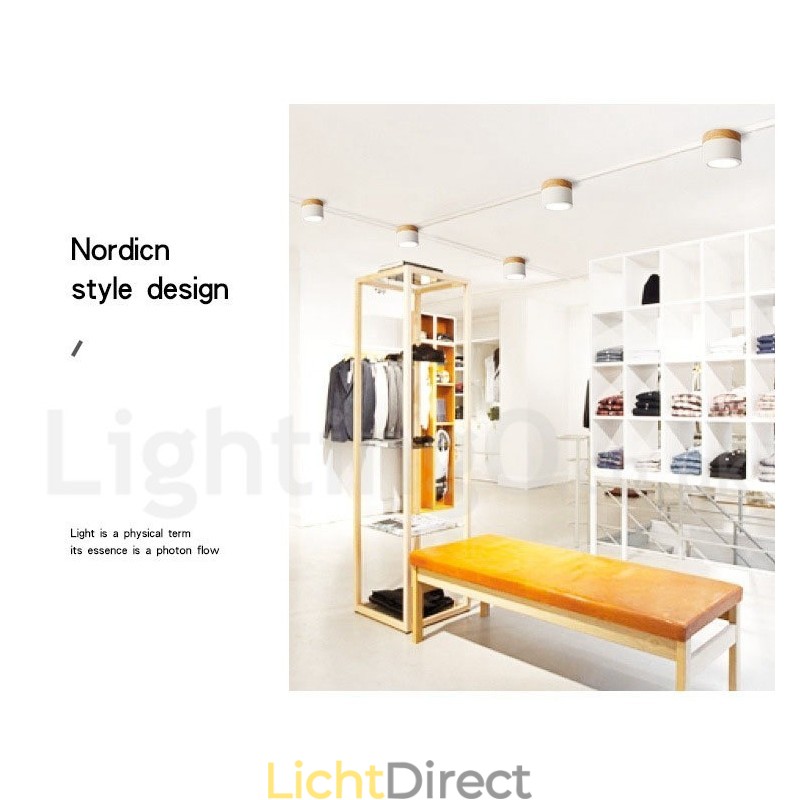Houten moderne design mini plafondlamp met acryl kap speciaal voor Kan ook gebruikt worden als wandlamp