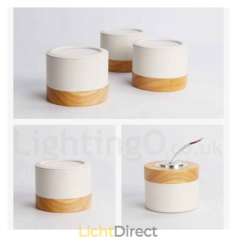 Houten moderne design mini plafondlamp met acryl kap speciaal voor Kan ook gebruikt worden als wandlamp