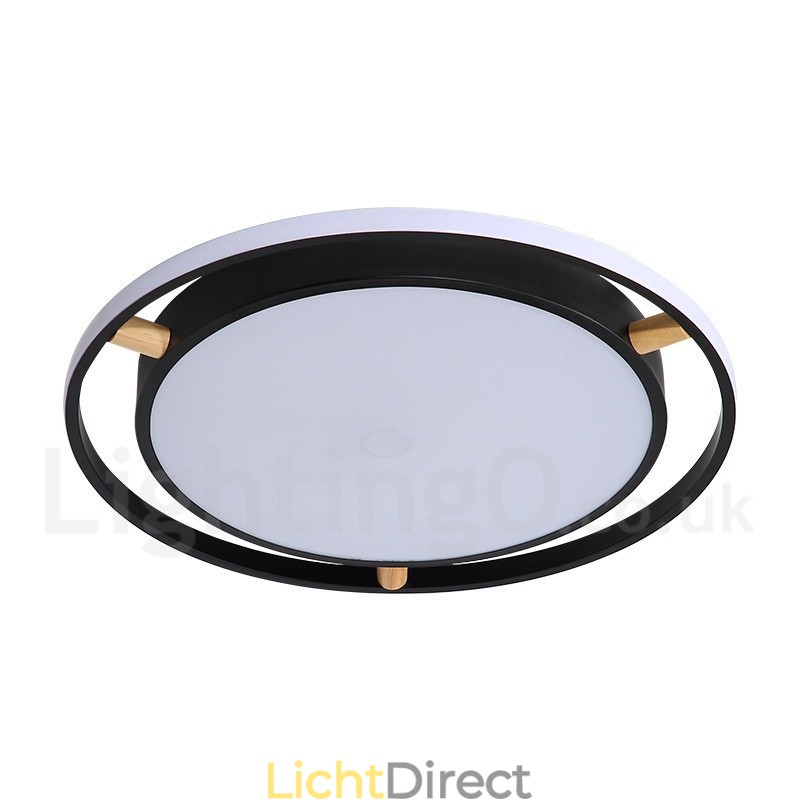 Dimbare Macaron Ultradunne Multi Colours Houten Ronde Plafondlamp met Acryl Kap Plafondlamp Scandinavische Stijl