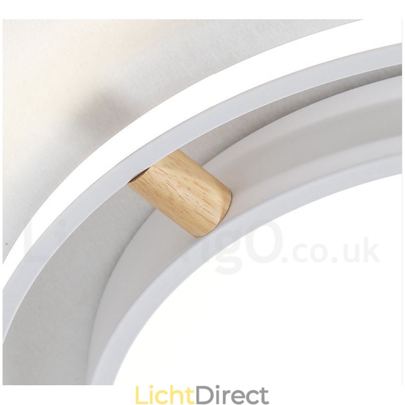 Dimbare Macaron Ultradunne Multi Colours Houten Ronde Plafondlamp met Acryl Kap Plafondlamp Scandinavische Stijl