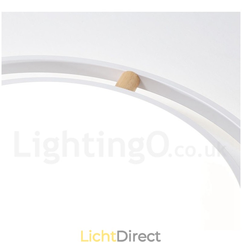 Dimbare Macaron Ultradunne Multi Colours Houten Ronde Plafondlamp met Acryl Kap Plafondlamp Scandinavische Stijl