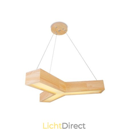 Moderne driehoekige hanglamp van hout Moderne driehoekige hanglamp van hout
