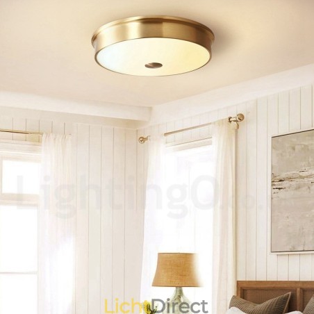 Retro Vintage Plafondlamp met Glazen Kap Retro Vintage Plafondlamp met Glazen Kap