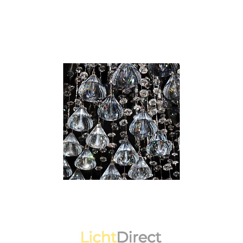 Traditionele klassieke kristallen chromen metalen kroonluchter