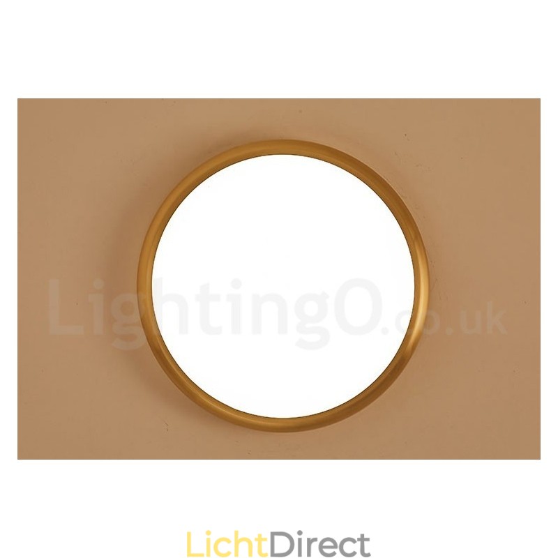 Ultradunne dimbare moderne eigentijdse Scandinavische stijl plafondlampen van messing met acryl kap, kunnen ook als wandlamp worden gebruikt