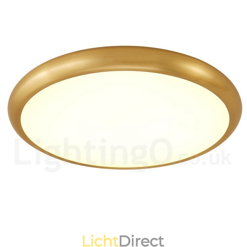 Ultradunne dimbare moderne eigentijdse Scandinavische stijl plafondlampen van messing met acryl kap, kunnen ook als wandlamp worden gebruikt