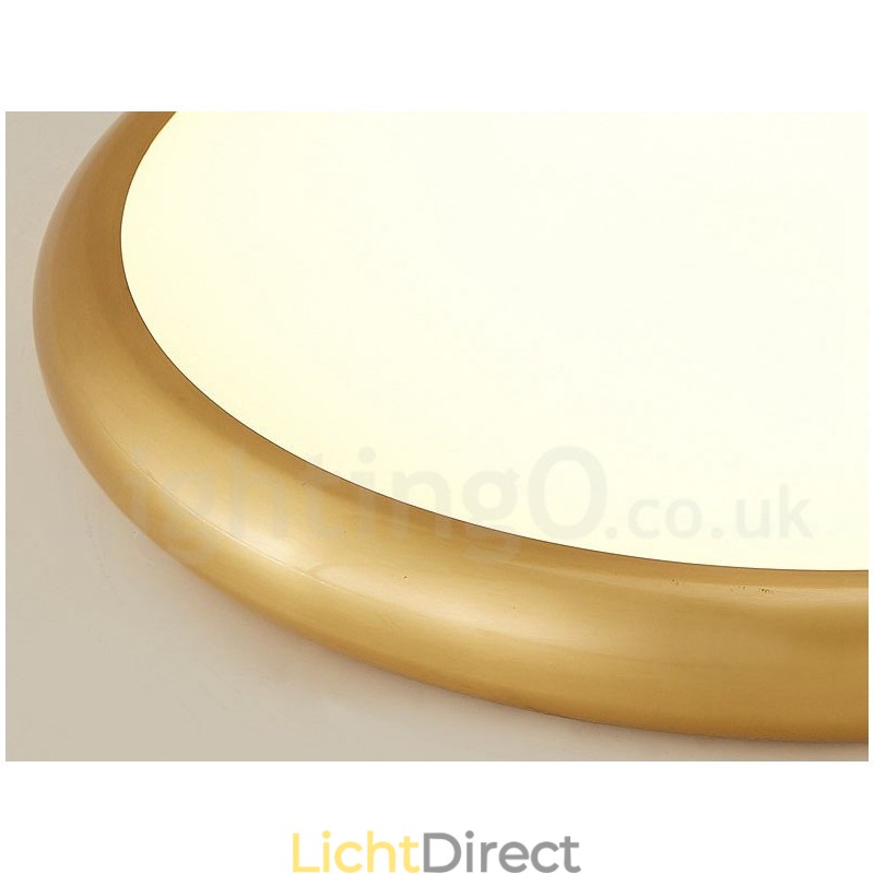Ultradunne dimbare moderne eigentijdse Scandinavische stijl plafondlampen van messing met acryl kap, kunnen ook als wandlamp worden gebruikt