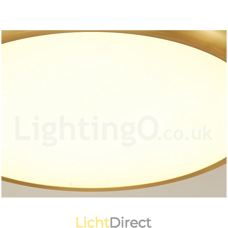 Ultradunne dimbare moderne eigentijdse Scandinavische stijl plafondlampen van messing met acryl kap, kunnen ook als wandlamp worden gebruikt