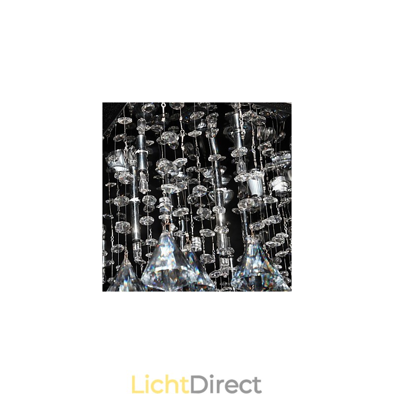 Traditionele klassieke kristallen chromen metalen kroonluchter