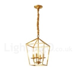 Puur messing rustieke lodge hanglamp in Scandinavische stijl