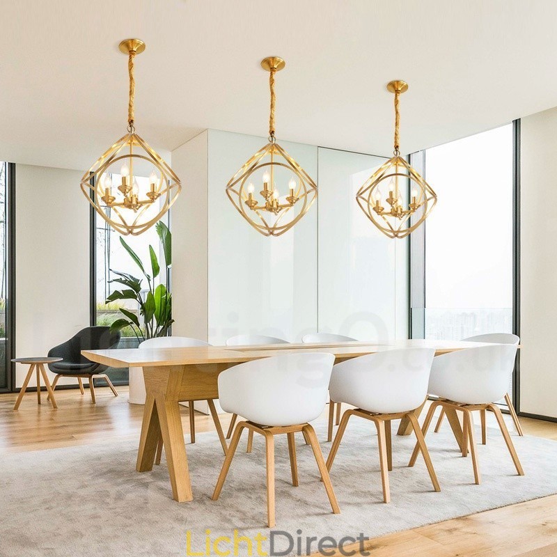 Puur messing rustieke lodge hanglamp in Scandinavische stijl