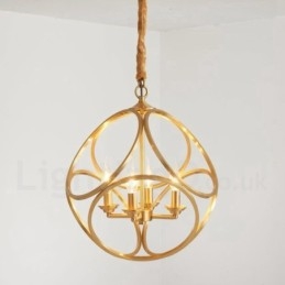 Puur messing rustieke lodge hanglamp in Scandinavische stijl
